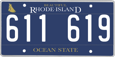 RI license plate 611619