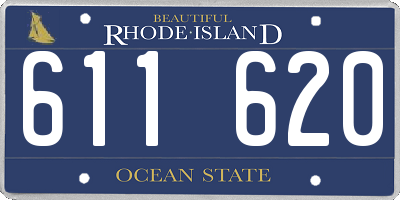 RI license plate 611620