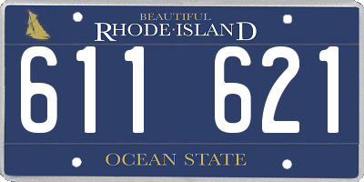 RI license plate 611621