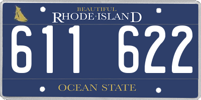 RI license plate 611622