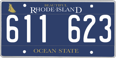 RI license plate 611623