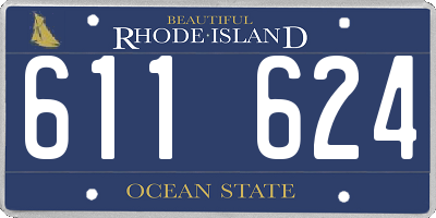 RI license plate 611624