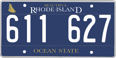 RI license plate 611627
