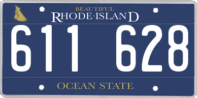 RI license plate 611628