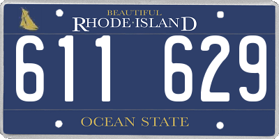 RI license plate 611629