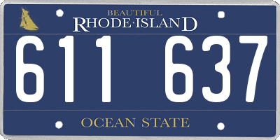 RI license plate 611637