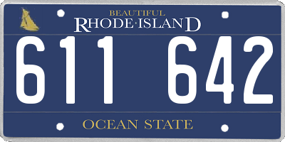 RI license plate 611642