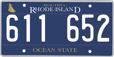 RI license plate 611652