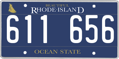 RI license plate 611656