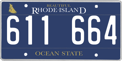 RI license plate 611664