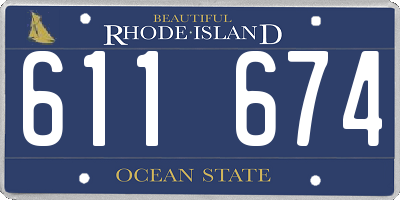 RI license plate 611674