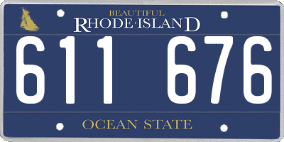 RI license plate 611676