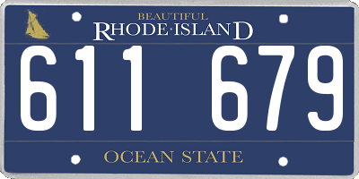 RI license plate 611679