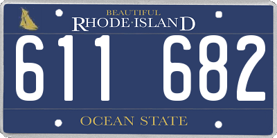 RI license plate 611682