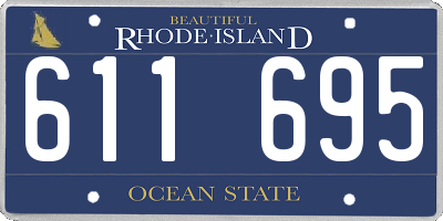 RI license plate 611695