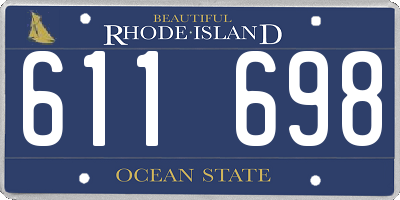 RI license plate 611698