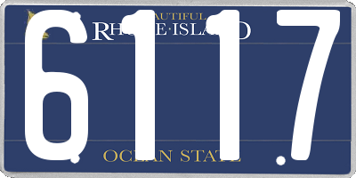 RI license plate 6117
