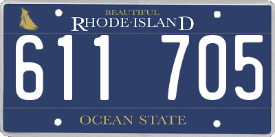 RI license plate 611705