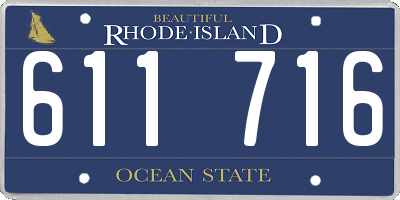 RI license plate 611716