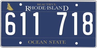 RI license plate 611718