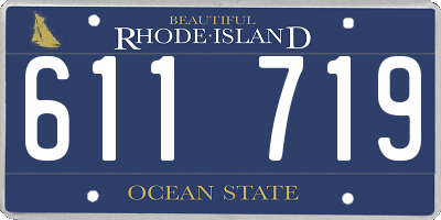RI license plate 611719