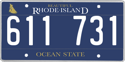 RI license plate 611731