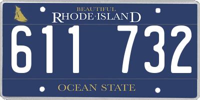 RI license plate 611732