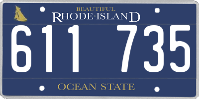 RI license plate 611735