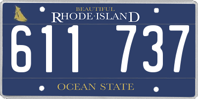 RI license plate 611737