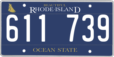 RI license plate 611739