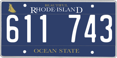 RI license plate 611743