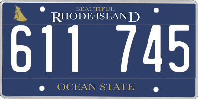 RI license plate 611745