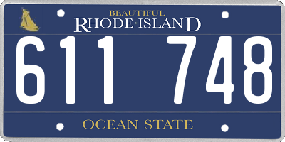 RI license plate 611748