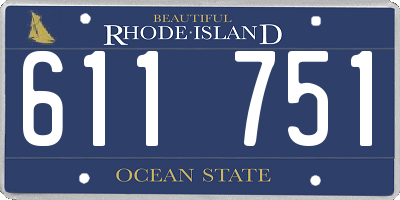 RI license plate 611751