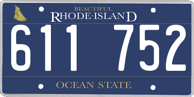 RI license plate 611752