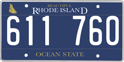 RI license plate 611760