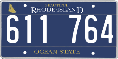 RI license plate 611764
