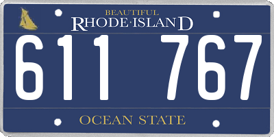 RI license plate 611767