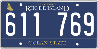 RI license plate 611769