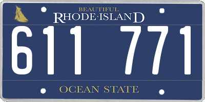 RI license plate 611771