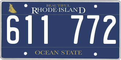 RI license plate 611772