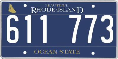 RI license plate 611773