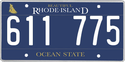 RI license plate 611775