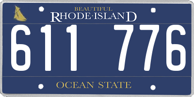 RI license plate 611776