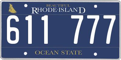 RI license plate 611777