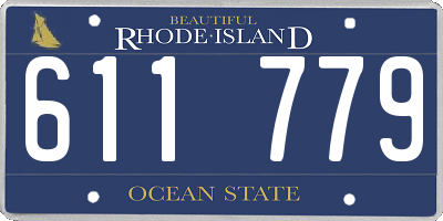 RI license plate 611779