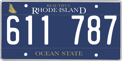 RI license plate 611787