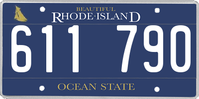 RI license plate 611790