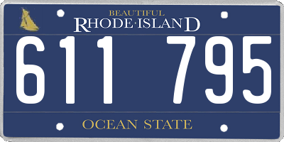 RI license plate 611795
