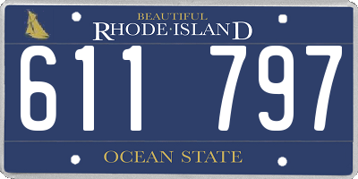 RI license plate 611797